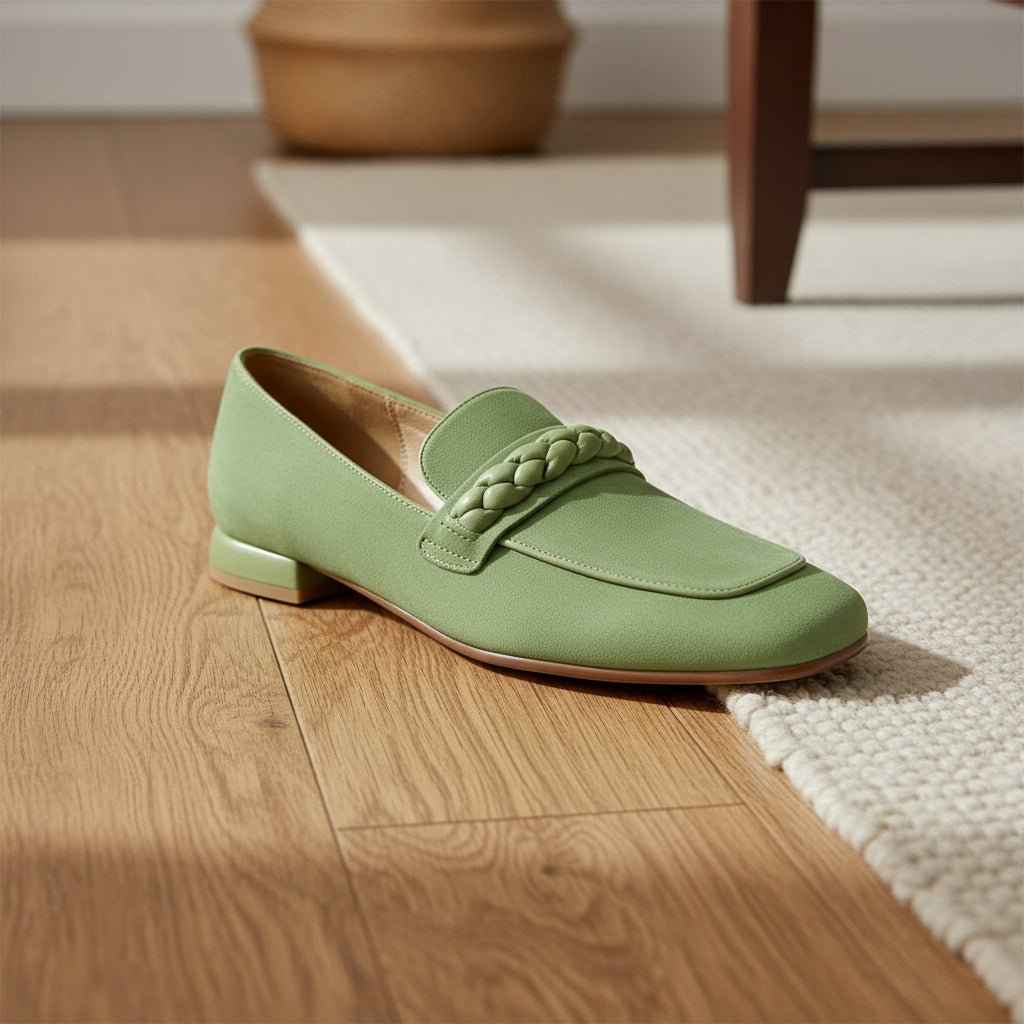 Ballerines Femme Confort en Daim - Chaussures Plates Souples à Bout Rond