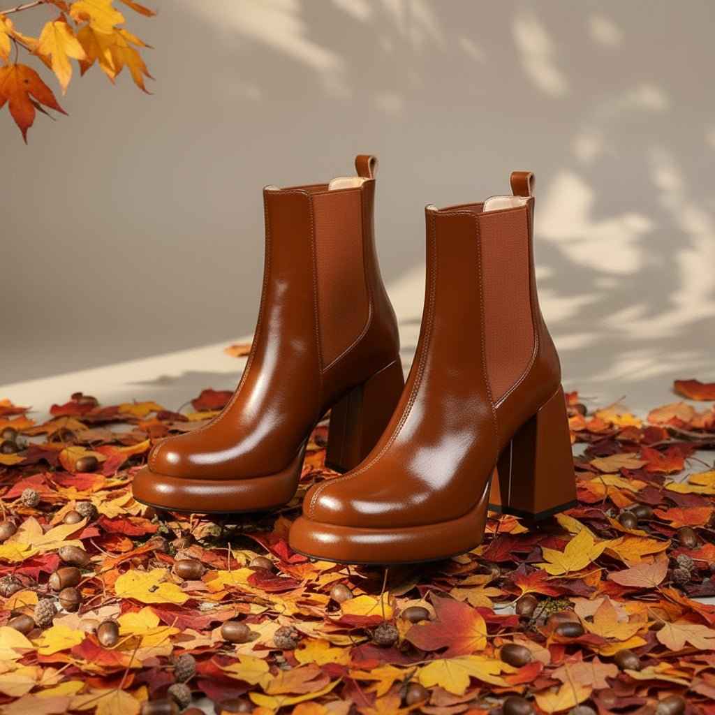 Bottines Femme Cuir Véritable Talons Hauts - Chic et Professionnel