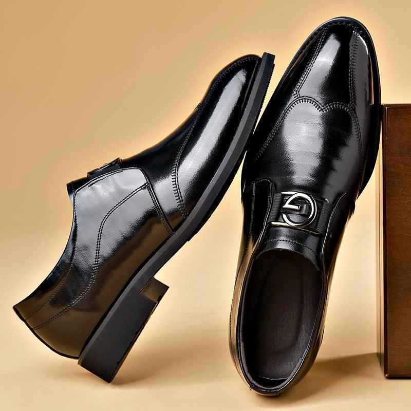 Richelieu Homme Cuir Bout Pointu - Chaussures Business Casual Élégantes