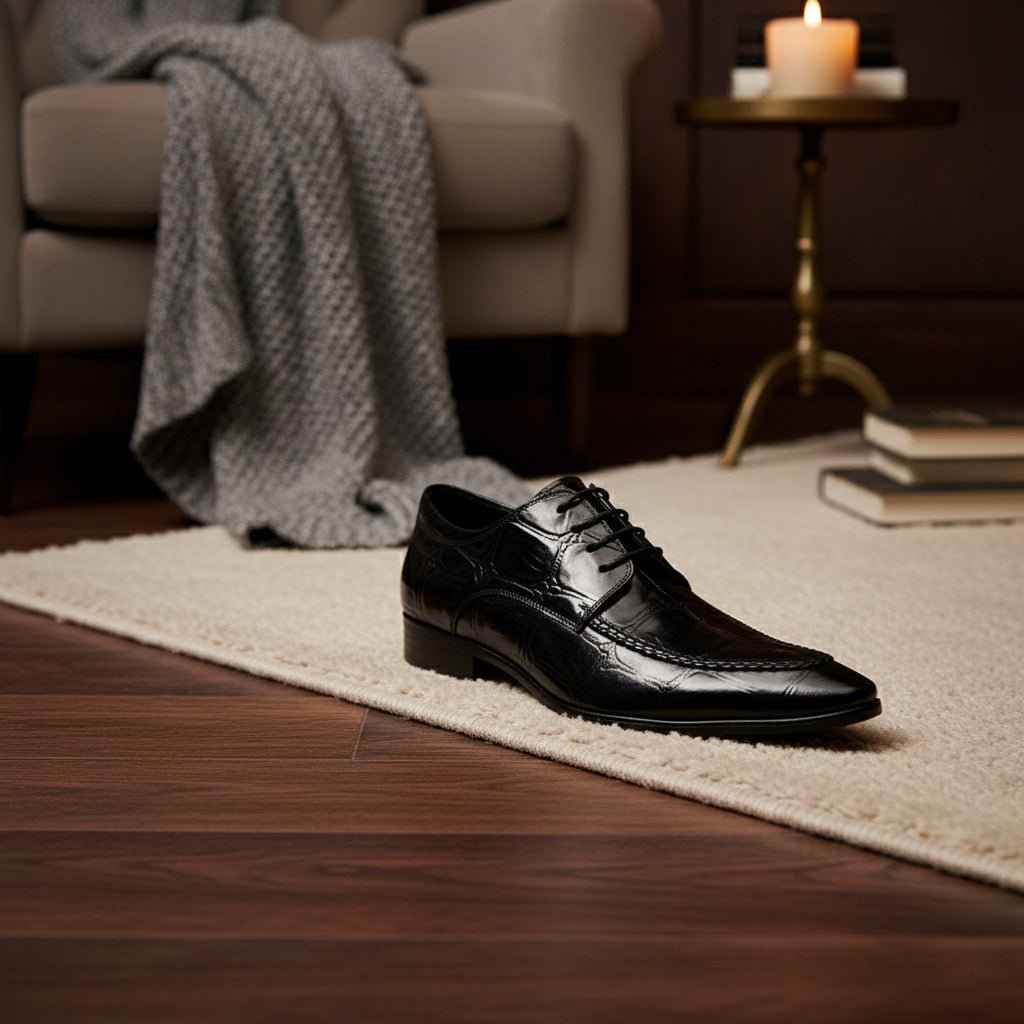 Richelieu Homme Cuir Bout Pointu - Chaussures Formelles Élégantes Business