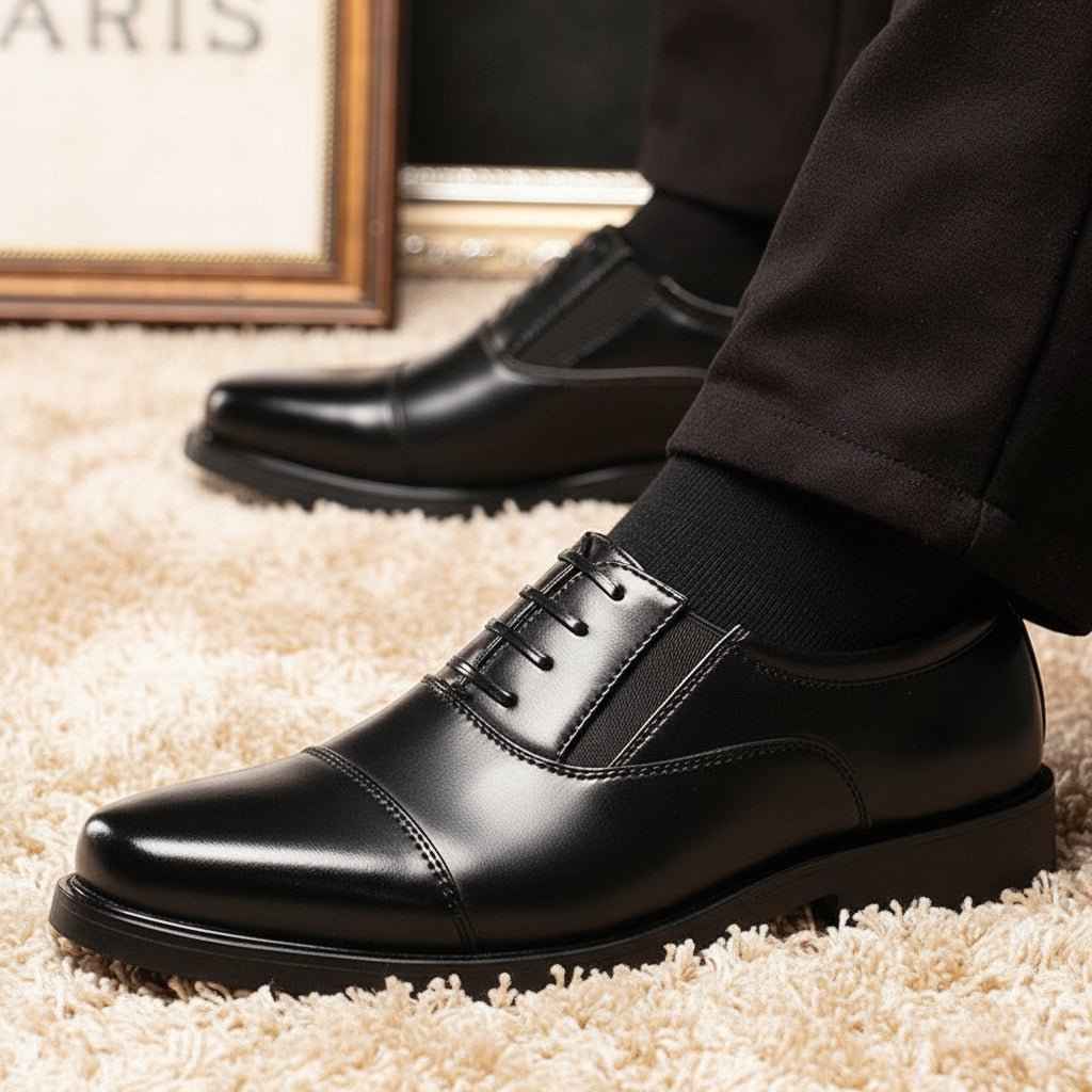 Chaussures Oxford Homme Cuir Noir - Richelieu Formelles Business Élégantes