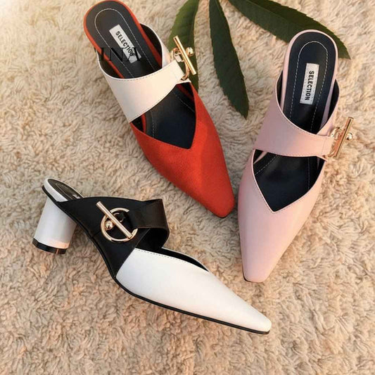 Escarpins Femme Cuir Talon Carré – Élégance et Confort Inégalés