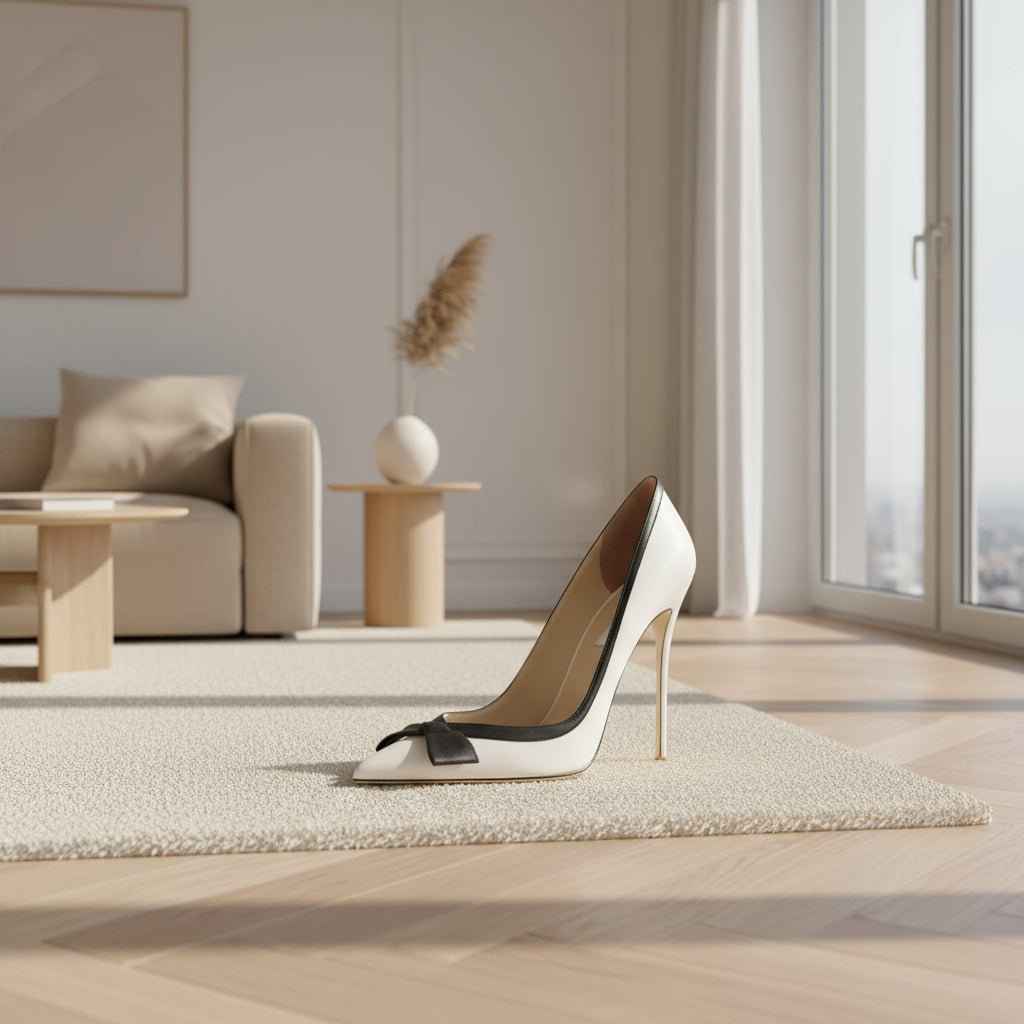 Escarpins Femme Élégants Daim avec Nœud - Talons Aiguilles Chic et Confortables