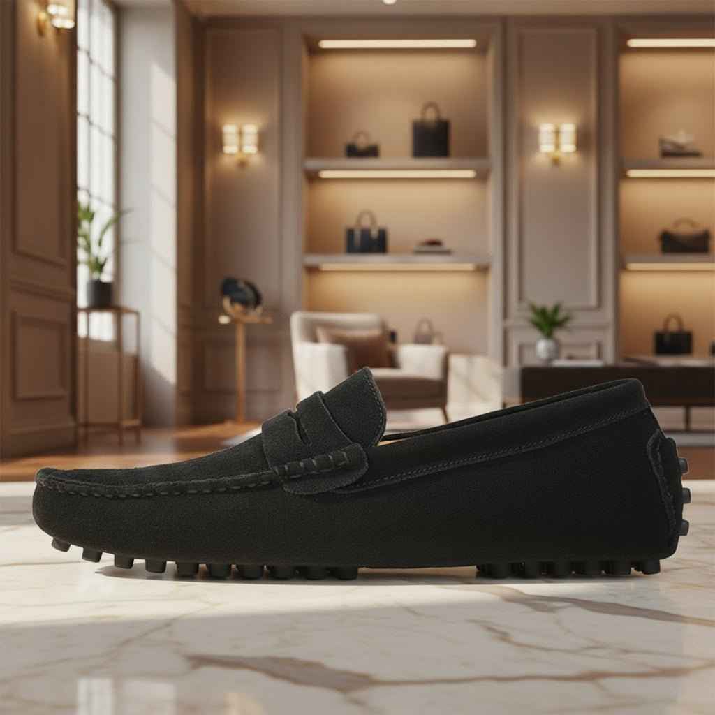 Mocassins Cuir Homme Grandes Tailles - Souples et Respirantes