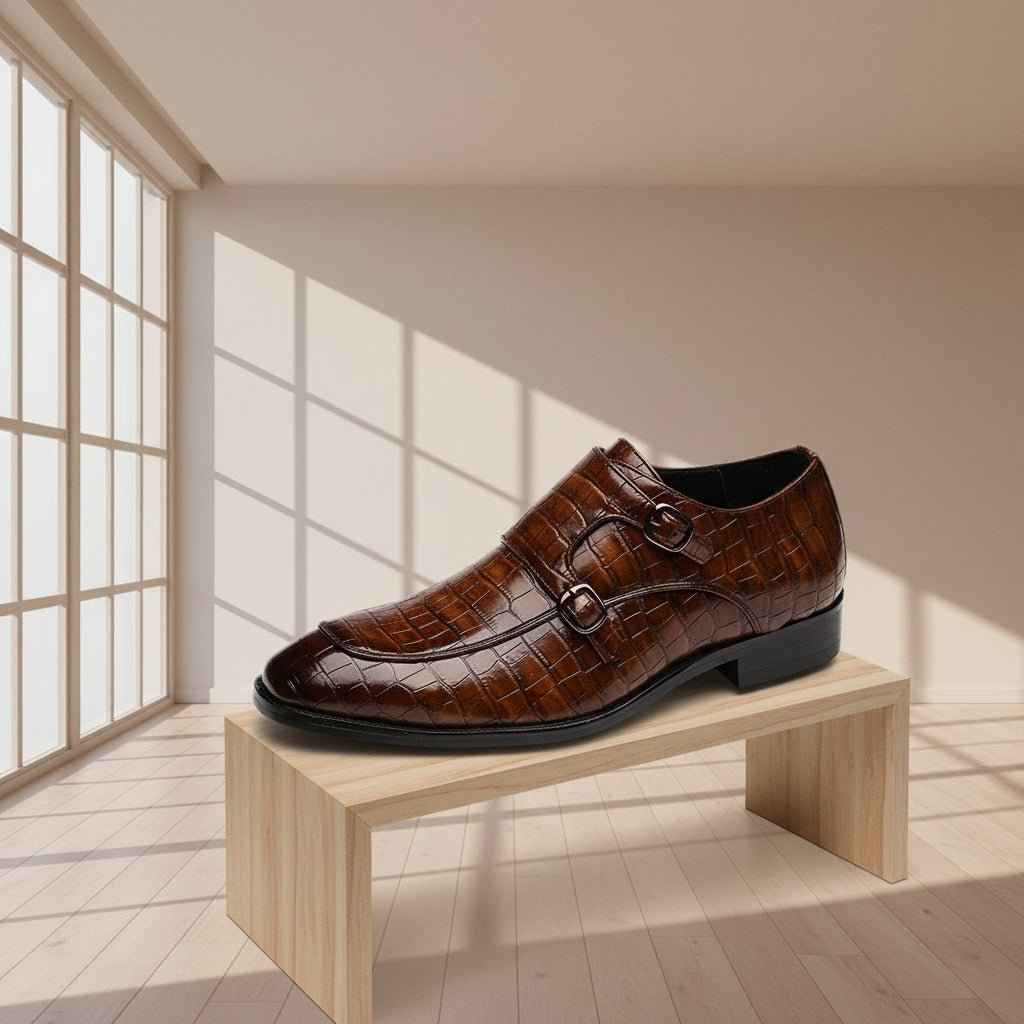 Mocassins Homme Cuir Crocodile - élégance pour vos soirées et affaires