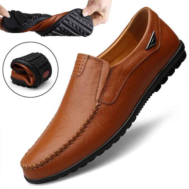 Mocassins Homme Cuir Italien Respirants Confort Grandes Tailles