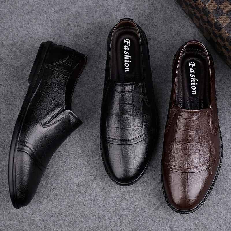 Mocassins Homme Cuir Véritable - Chaussures Casual Confort - Plate