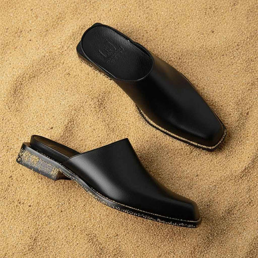 Mules Homme Cuir Véritable - Élégance Moderne et Confort Inégalé