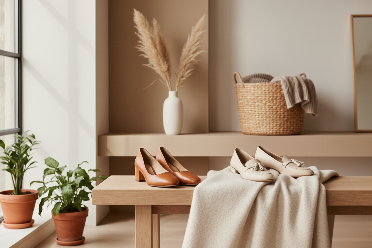 Bannière chaussures femme style cosy chic