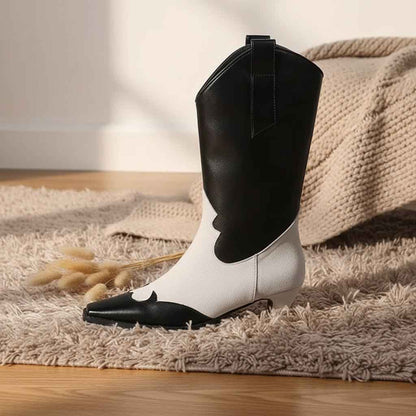 Pack Bottines Femme Cuir Western avec Kit d'Entretien Professionnel