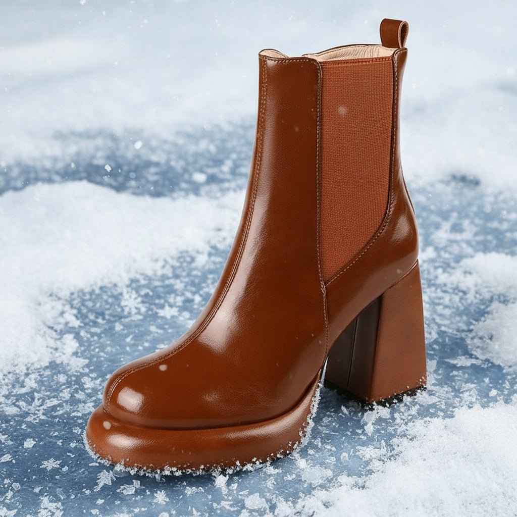 Bottines Femme Cuir Véritable Talons Hauts - Chic et Professionnel