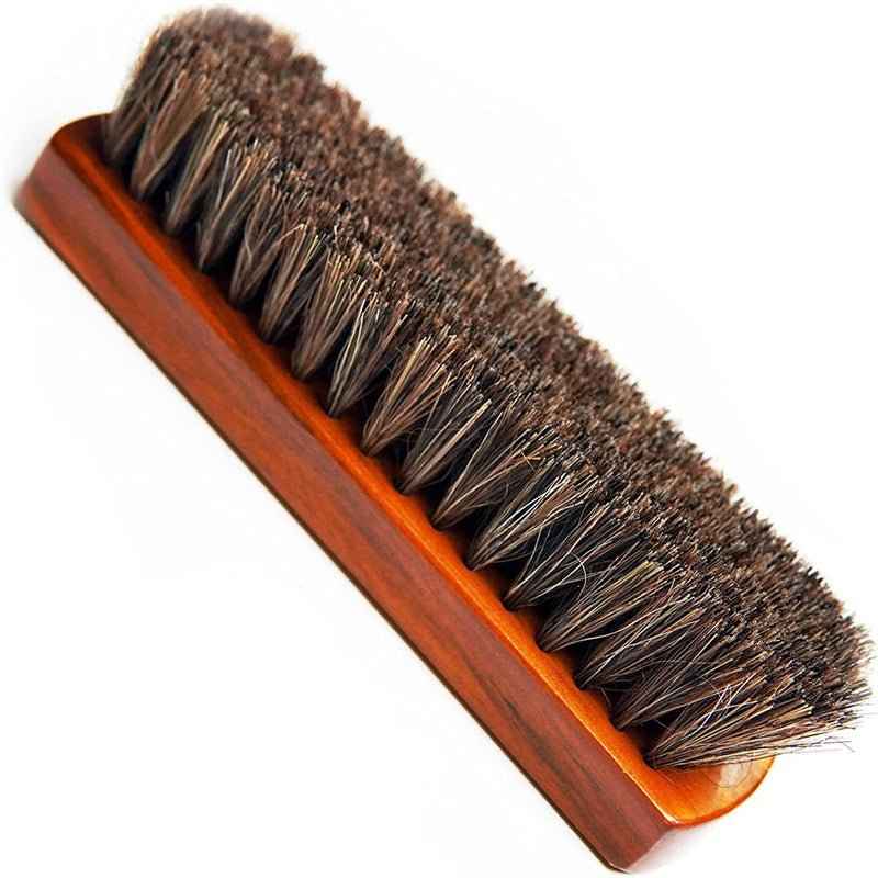 Brosse Entretien Chaussures Crin de Cheval - Kit Nettoyage Cuir Professionnel