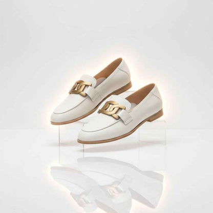 Mocassins Femme Cuir Derbies - Chaussures Plates Travail Confort Élégantes