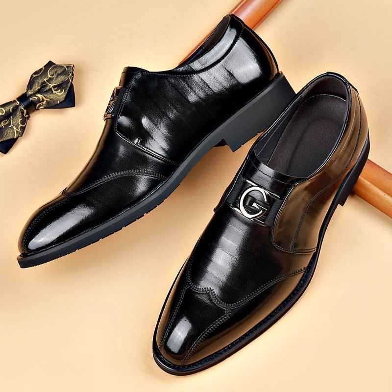 Richelieu Homme Cuir Bout Pointu - Chaussures Business Casual Élégantes