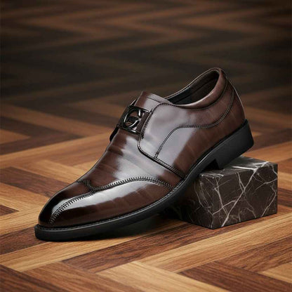 Richelieu Homme Cuir Bout Pointu - Chaussures Business Casual Élégantes