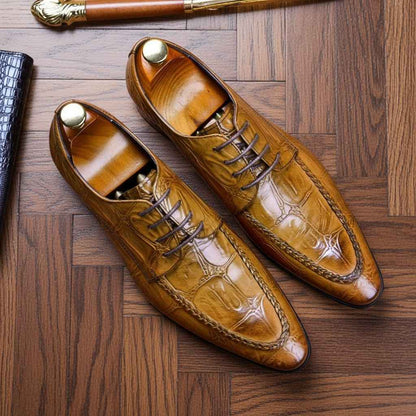 Richelieu Homme Cuir Bout Pointu - Chaussures Formelles Élégantes Business