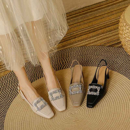 Escarpins Femme Cuir Blanc Élégant avec Bride Boucle - Style et Confort Inégalés