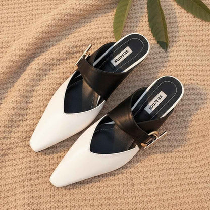 Escarpins Femme Cuir Talon Carré – Élégance et Confort Inégalés