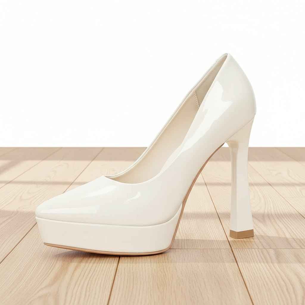 Escarpins Femme Cuir Verni Talons Hauts 10cm Élégants et Confortables