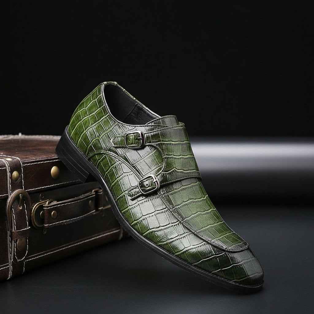Mocassins Homme Cuir Crocodile - élégance pour vos soirées et affaires