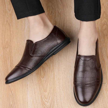Mocassins Homme Cuir Véritable - Chaussures Casual Confort - Plate