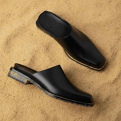 Mules Homme Cuir Véritable - Élégance Moderne et Confort Inégalé