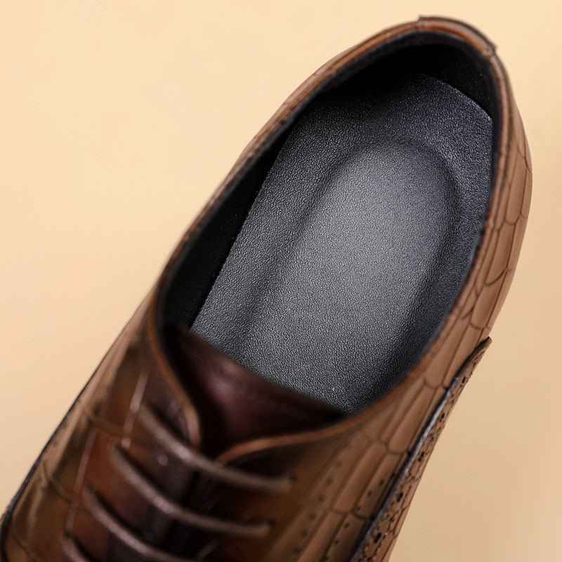 Chaussures Oxford Homme en Cuir Véritable : Confort et Élégance avec Amorti Souple.