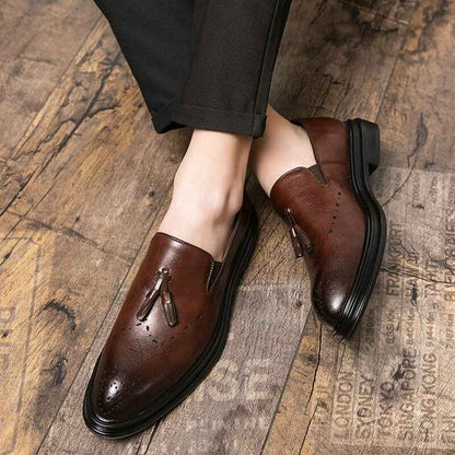 Oxford Homme Cuir Véritable - Chaussures Brogue Élégantes pour le Business