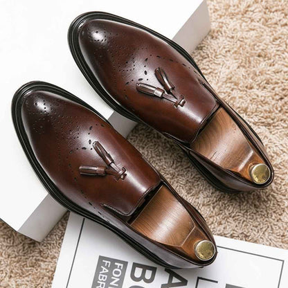 Oxford Homme Cuir Véritable - Chaussures Brogue Élégantes pour le Business
