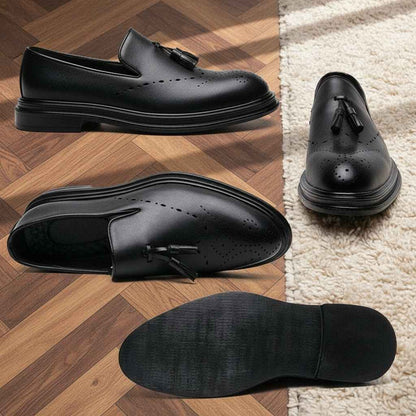 Oxford Homme Cuir Véritable - Chaussures Brogue Élégantes pour le Business