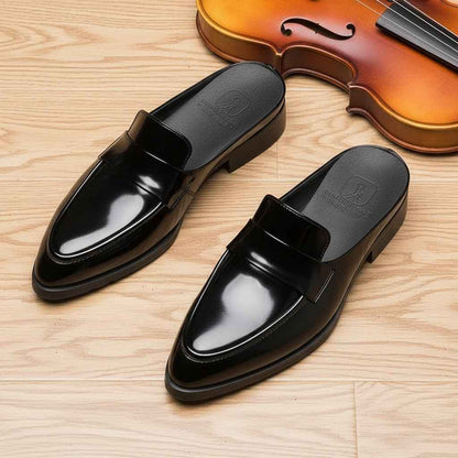 Sandales Homme Cuir Été - Mules Baotou Aérées et Confortables Sans Talon