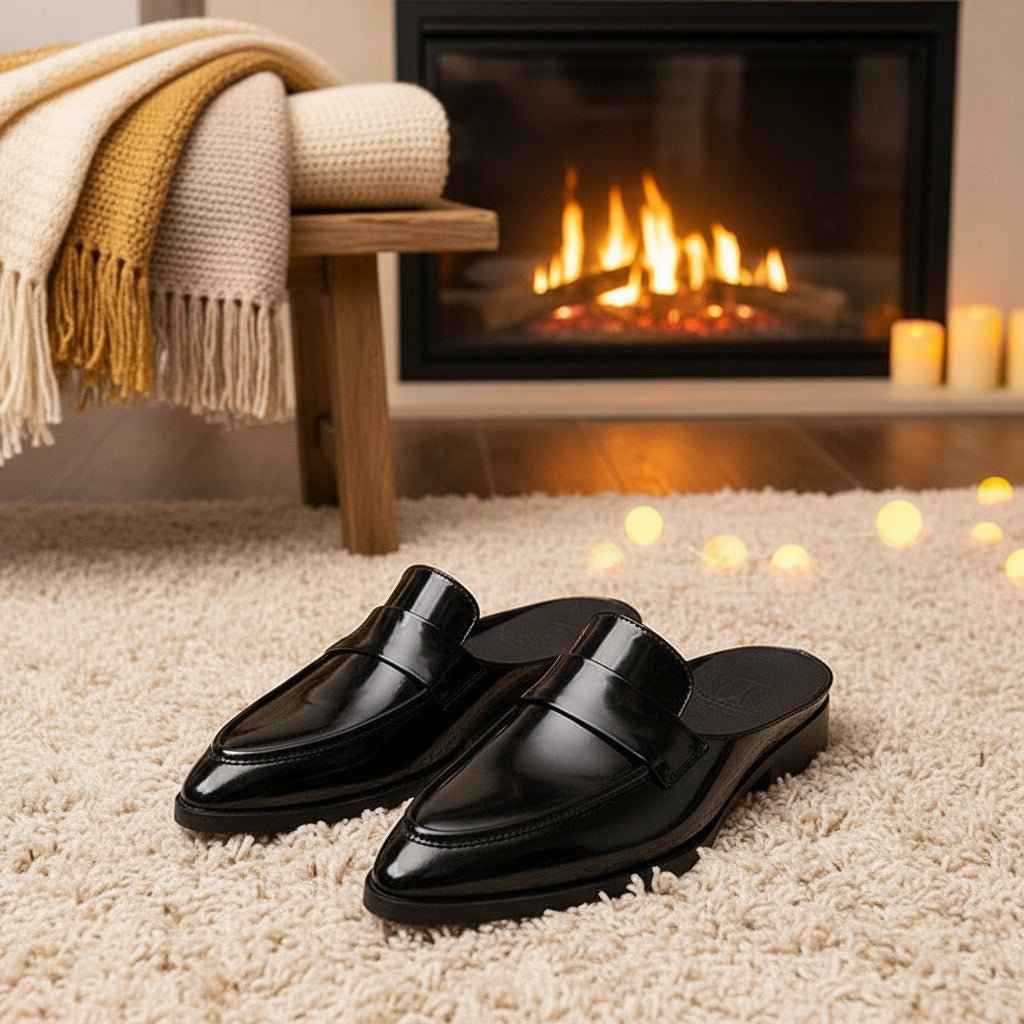 Sandales Homme Cuir Été - Mules Baotou Aérées et Confortables Sans Talon