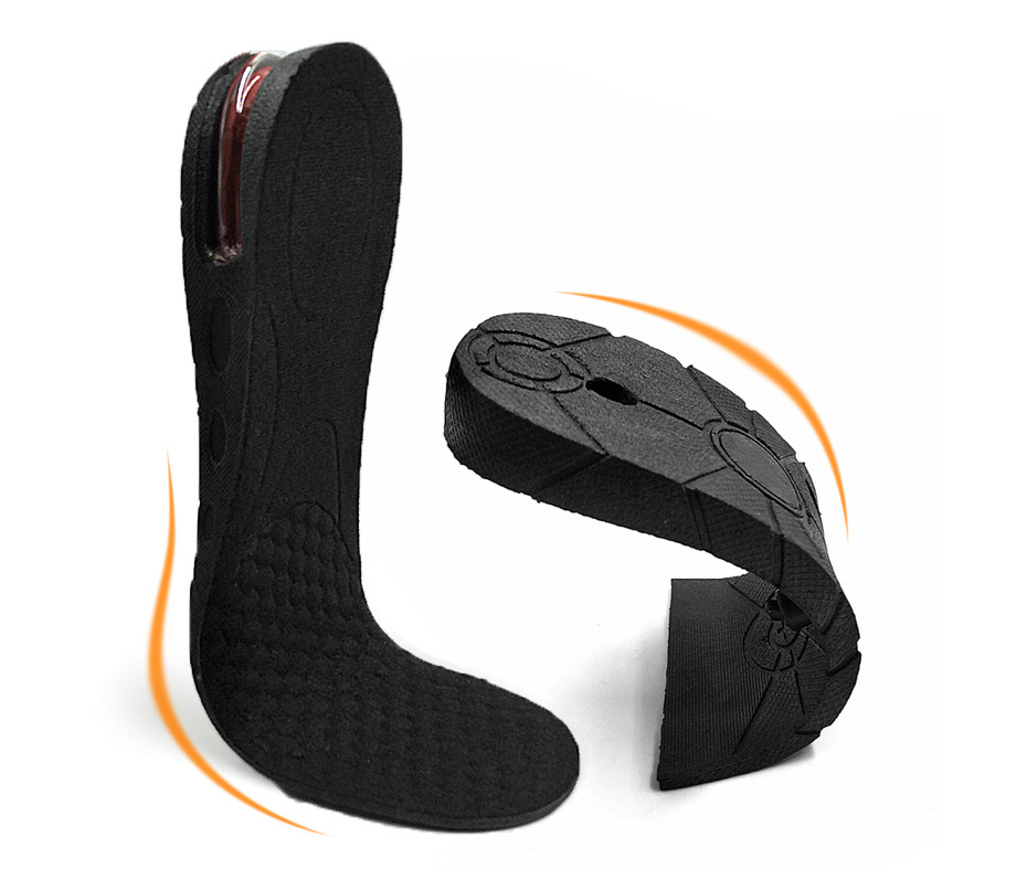 semelle chaussures rehaussante invisible confort en démonstration de flexibilité